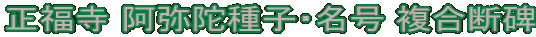 正福寺 阿弥陀種子・名号 複合断碑