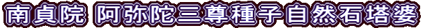 南貞院 阿弥陀三尊種子自然石塔婆