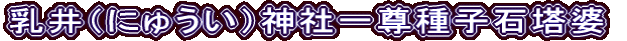 乳井（にゅうい）神社一尊種子石塔婆