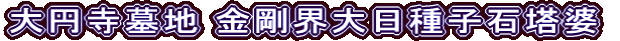 大円寺墓地 金剛界大日種子石塔婆