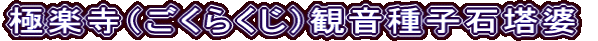極楽寺（ごくらくじ）観音種子石塔婆