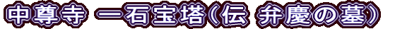 中尊寺 一石宝塔（伝 弁慶の墓）