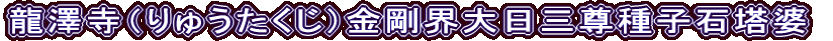 龍澤寺（りゅうたくじ）金剛界大日三尊種子石塔婆