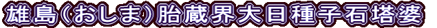 雄島（おしま）胎蔵界大日種子石塔婆