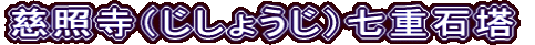 慈照寺（じしょうじ）七重石塔