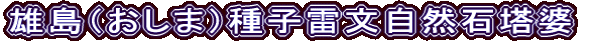 雄島（おしま）種子雷文自然石塔婆