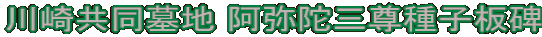 川崎共同墓地 阿弥陀三尊種子板碑