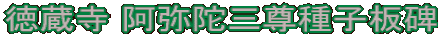 徳蔵寺 阿弥陀三尊種子板碑