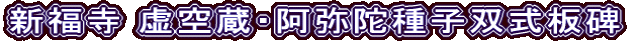 新福寺 虚空蔵・阿弥陀種子双式板碑