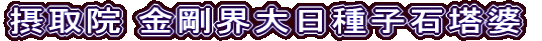 摂取院 金剛界大日種子石塔婆