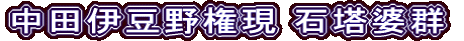 中田伊豆野権現 石塔婆群