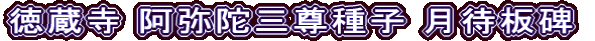 徳蔵寺 阿弥陀三尊種子 月待板碑