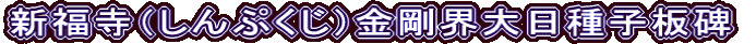 新福寺（しんぷくじ）金剛界大日種子板碑