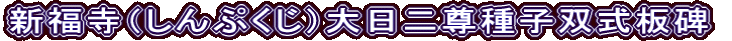 新福寺（しんぷくじ）大日二尊種子双式板碑